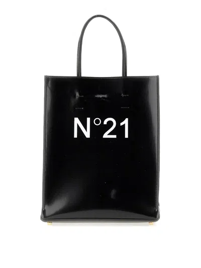 N°21 Small Vertical Shopper Bag In Black