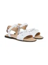 N°21 Leather Sandals With Bow In White