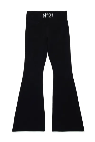 N°21 PANTALONI LEGGINGS BOOTCUT CON LOGO