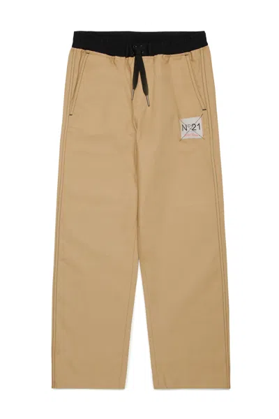 N°21 CANVAS WIDE LEG PANTS