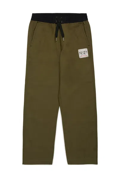 N°21 CANVAS WIDE LEG PANTS