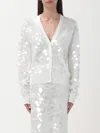N°21 Sequin Cardigan In White