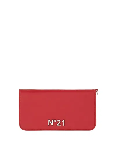 N°21 Wallet With Logo In Red