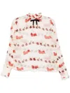 N°21 Cherry-print Blouse In 粉色