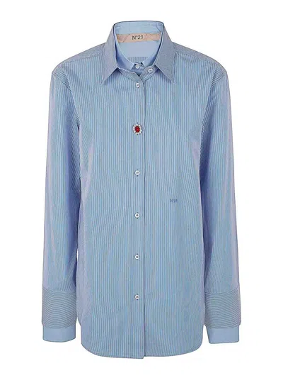 N°21 Classic Straight Shirt In Blue