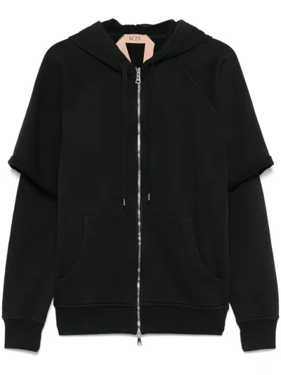 N°21 Cotton Hoodie In Black