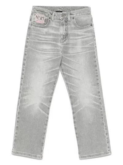 N°21 Kids' Cotton Jeans In Grey