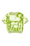 N°21 Cotton Knit With Maxi Sequins In Green