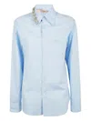 N°21 Cotton Shirt With Crystal In Blue