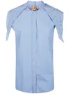 N°21 Cotton Shirt In Light Blue White