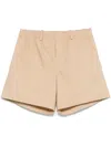 N°21 Cotton Shorts In Neutrals