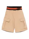 N°21 Cotton Track Shorts In Neutrals