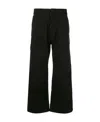 N°21 High-waisted Cotton Cargo Trousers In Black
