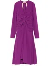 N°21 Crepe Midi Dress In Purple