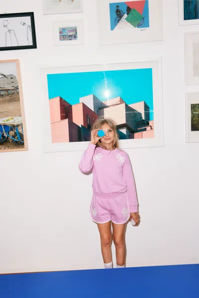 N°21 Kids' Crew-neck Sweatshirt With Lace Bows In Pink