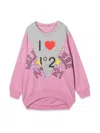 N°21 Crewneck Sweatshirt Logo And Heart In Pink