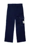 N°21 Logo-patch Cargo Trousers In Blue