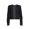 N°21 Cropped Single-breasted Floral Lace Jacket