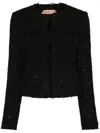 N°21 Crystal-embellished Jacket In Black