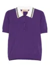 N°21 Crystal-embellished Polo Top In Purple