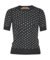 N°21 Crystal-embellished Wool Sweater In Black