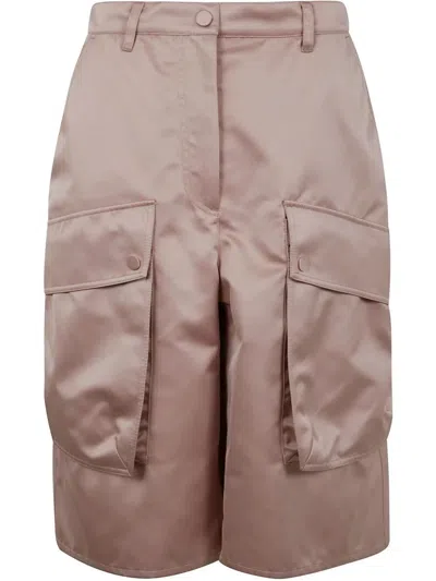 N°21 POLYESTER BERMUDA SHORTS,D022.5279 4193 ONION