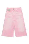 N°21 Slit Denim Skirt In Pink