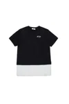 N°21 Colour-block Cotton T-shirt In Black