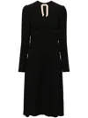 N°21 Draped Midi Dress In Black