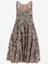 N°21 Dress With Floral Paillettes Pattern In Red