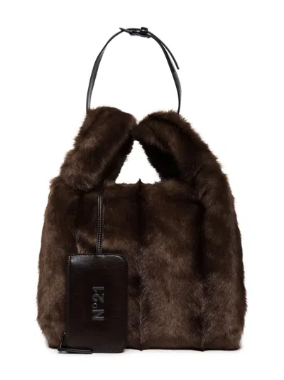 N°21 Kids' Faux-fur Tote Bag In Brown