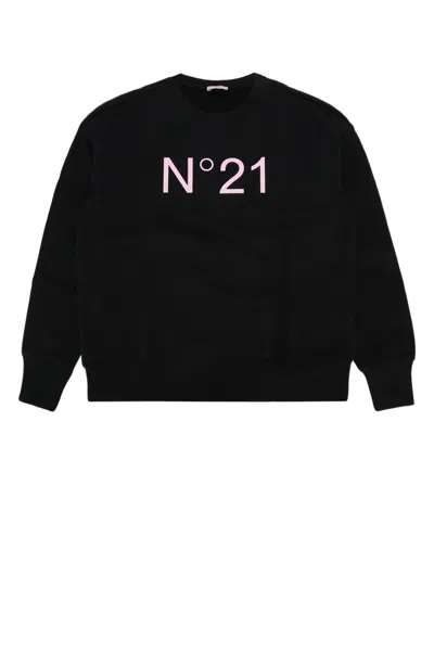 N°21 Kids' Logo-print Cotton Sweatshirt In 0n900