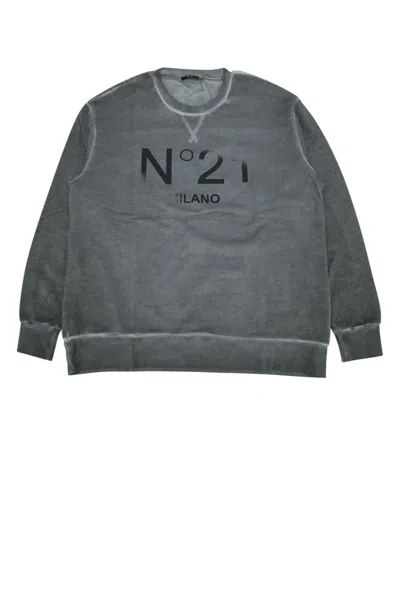 N°21 Kids' Logo-print Cotton Sweatshirt In 0n924