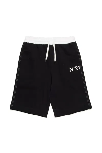 N°21 SHORTS IN FELPA COLORBLOCK