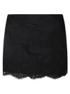 N°21 Floral-lace Mini Skirt In Nero