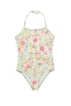 N°21 Floral One-piece Swimsuit In Green