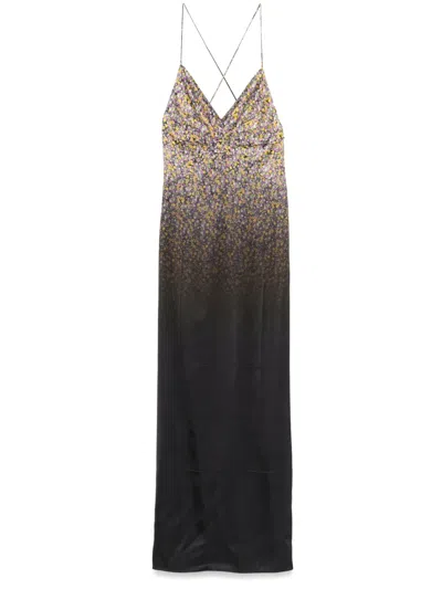 N°21 Floral-print Maxi Dress In Schwarz
