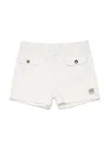 N°21 Flower-charm Stretch-cotton Shorts In White