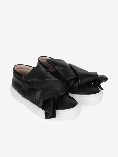 N°21 Kids' Girls Shoes- Leather Slip On Sandals Eu 28 Uk 10 Black