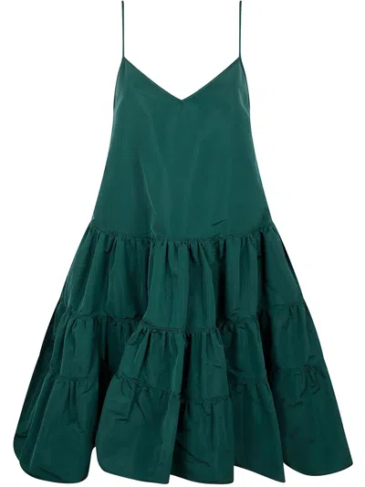 N°21 POLYESTER DRESS,H101.5844 5340 MILITARY GREEN