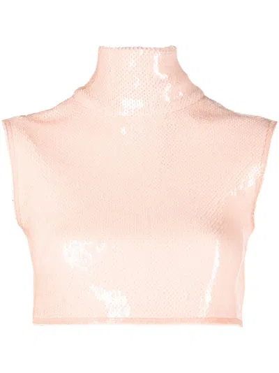 N°21 High-neck Cropped Top In 4202 Pink