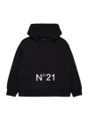 N°21 Logo-print Cotton Hoodie In Black