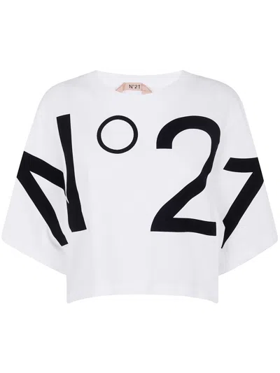 N°21 Jersey T-shirt In White