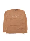 N°21 Logo-embossed Wool-blend Jumper In Brown