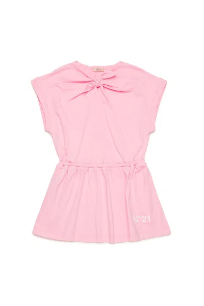 N°21 Kids' Knotted Sleeveless Dress In Pink