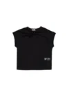 N°21 T-shirt Smanicata Con Nodo In Black