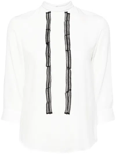 N°21 Lace Detail Blouse In White
