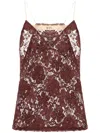 N°21 Woman Top Burgundy Size 10 Cotton, Polyamide, Viscose In Red