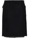 N°21 Lace-trim Midi Skirt In Black