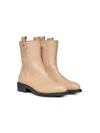 N°21 Leather Ankle Boots In Neutrals